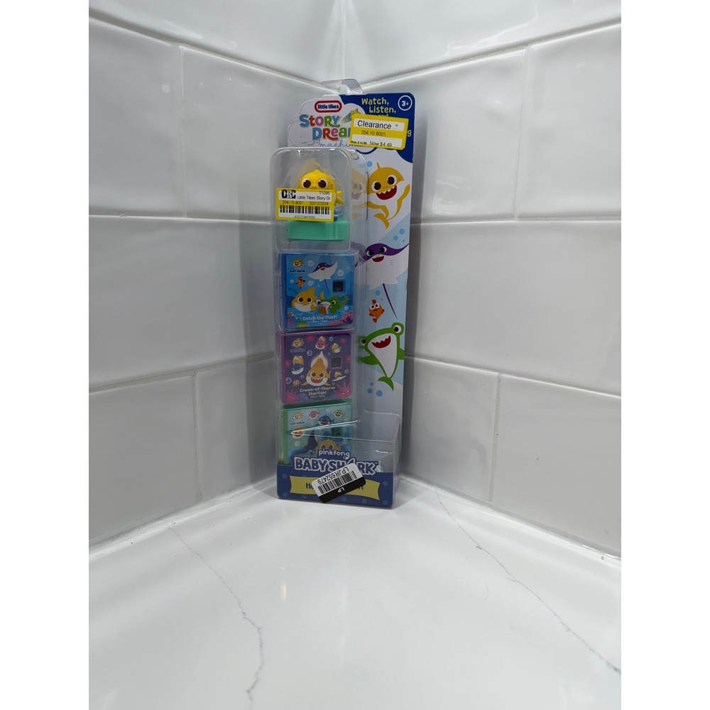 Little Tikes Story Dream Machine Pinkfong Baby Shark 3 Story Cartridges & Figure